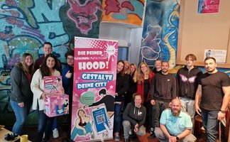 Jugendliche Teilnehmer an der Projektschmiede von Peine Marketing in der Toepfers Muehle